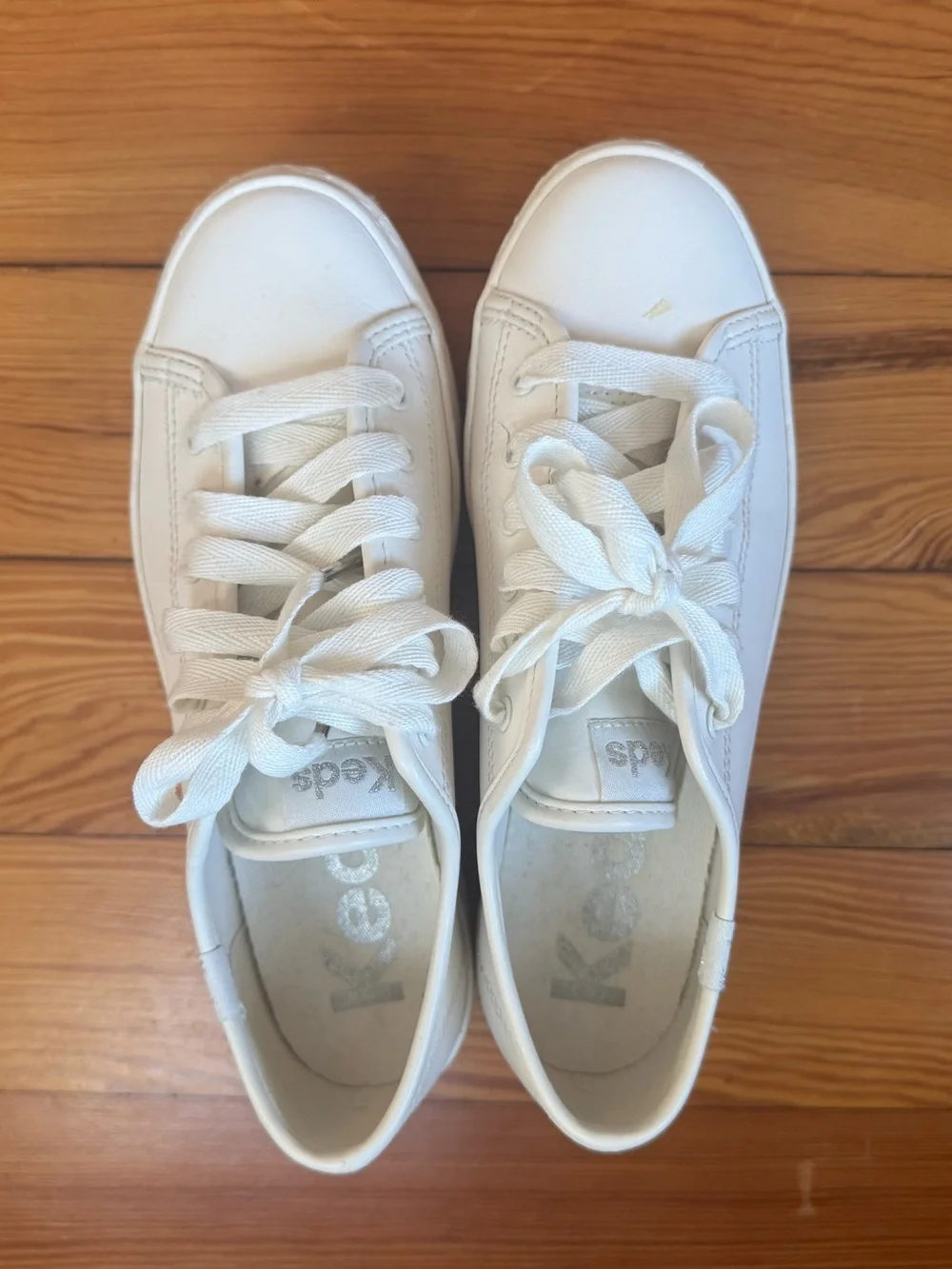 Keds Women's Triple Up Leather Lace Foxing Sneaker, White